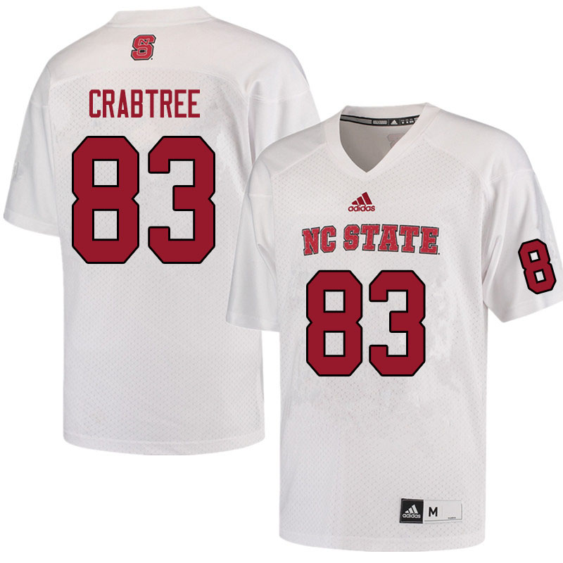 Men #83 Josh Crabtree NC State Wolfpack College Football Jerseys Sale-White